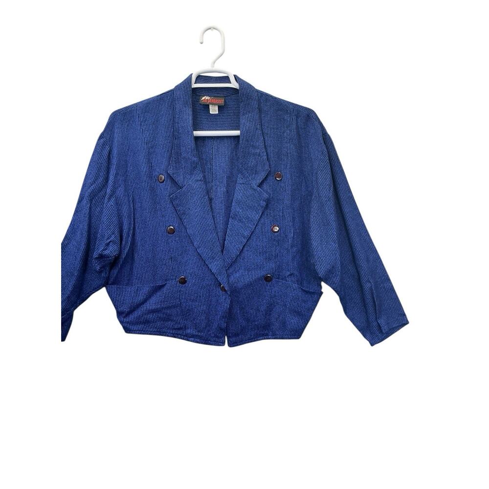 Joe Benbasset vintage jacket Blazer Women’s Size Medium Blue - Picture 3 of 15